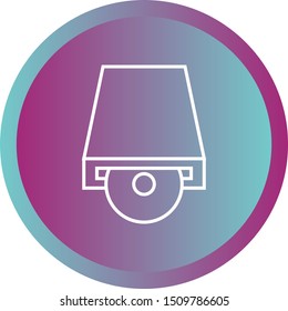 Beautiful CD rom vector line icon