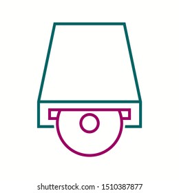 Beautiful CD rom vector line icon