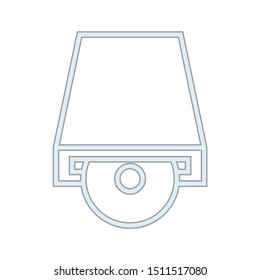 Beautiful CD rom vector line icon