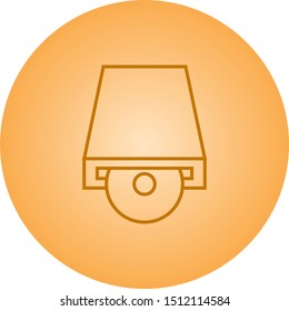 Beautiful CD rom vector line icon