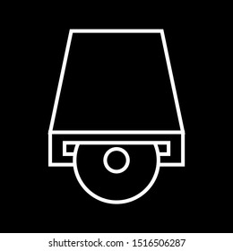Beautiful CD rom vector line icon