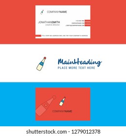 Beautiful Celebration drink Logo and business card. vertical Design Vector