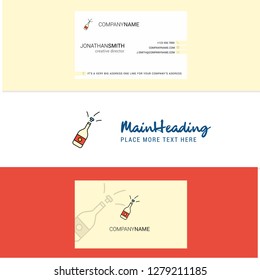 Beautiful Celebrations drink Logo and business card. vertical Design Vector
