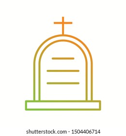 Beautiful Cemetery Vector line icon