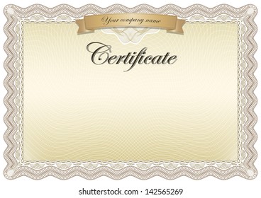 Beautiful certificate, graduate, diploma, vintage. The vector version of the document be scaled to any size without loss of quality.