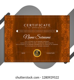 Beautiful Certificate modern design vector