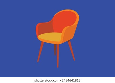 
Beautiful chair louis ghost vector art illustration