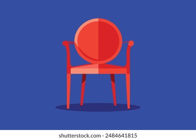 
Beautiful chair louis ghost vector art illustration