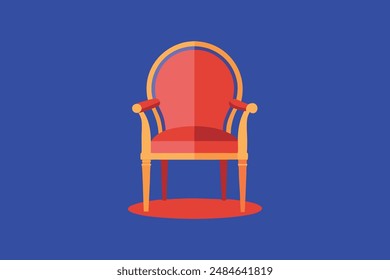 
Beautiful chair louis ghost vector art illustration