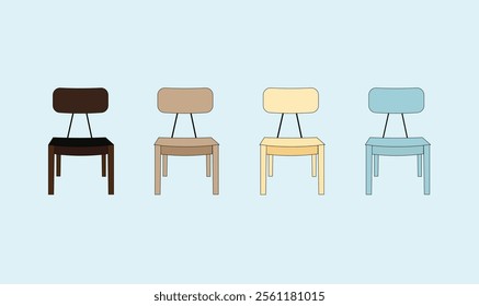 Beautiful chairs vector design for use.
