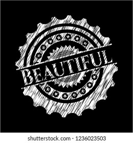 Beautiful with chalkboard texture