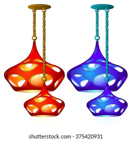 Beautiful chandelier for the kitchen. Vector.