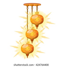 Beautiful chandelier for the kitchen. Vector.