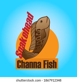 Beautiful Channa Snakehead Fish vector illustration for sign symbol for business and element sea artwork