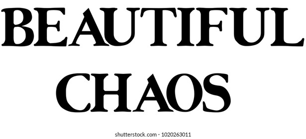 Beautiful chaos slogan print