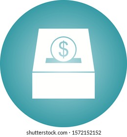 Beautiful Charity Box Glyph Vector Icon