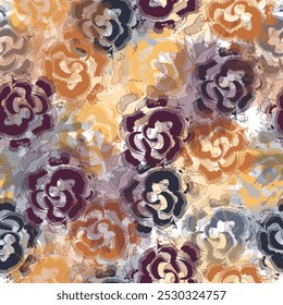 Beautiful and charming abstract allover floral design for textile factory Colorful flower seamless pattern illustration.
