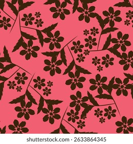 Beautiful and charming abstract allover floral design for textile factory