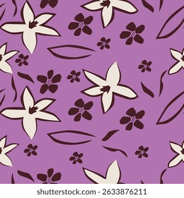 Beautiful and charming abstract allover floral design for textile factory