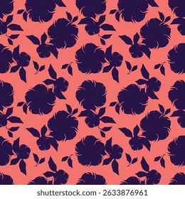 Beautiful and charming abstract allover floral design for textile factory