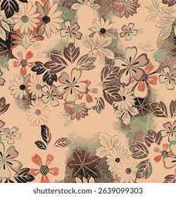 Beautiful and charming all-over abstract fashion design for textile factory