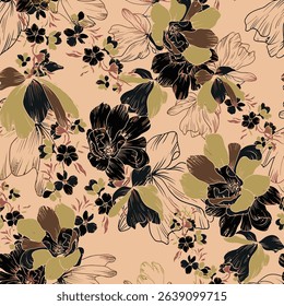 Beautiful and charming all-over abstract fashion design for textile factory