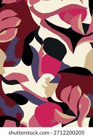 Beautiful and charming block curve all-over abstract fashion design for textile factory
