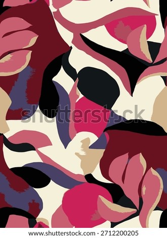 Beautiful and charming block curve all-over abstract fashion design for textile factory