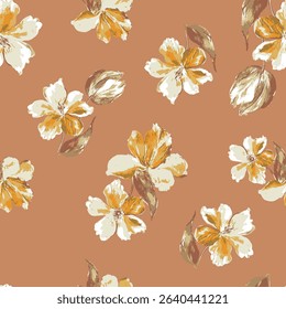 Beautiful and charming flower all-over abstract fashion design for textile factory