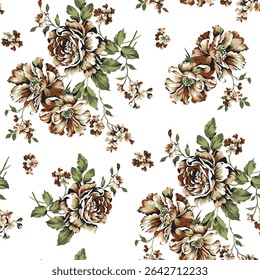 Beautiful and charming flower all-over abstract fashion design for textile factory