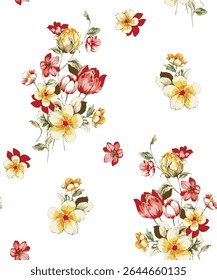 Beautiful and charming flower all-over abstract fashion design for textile factory