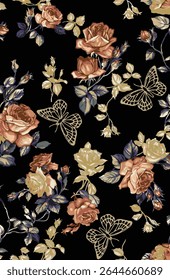 Beautiful and charming flower all-over abstract fashion design for textile factory