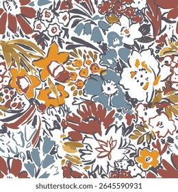 Beautiful and charming flower all-over abstract fashion design for textile factory