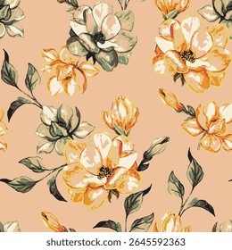 Beautiful and charming flower all-over abstract fashion design for textile factory