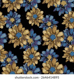 Beautiful and charming flower all-over abstract fashion design for textile factory