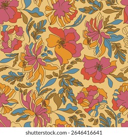 Beautiful and charming flower all-over abstract fashion design for textile factory
