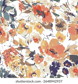 Beautiful and charming flower all-over abstract fashion design for textile factory