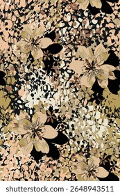 Beautiful and charming flower all-over abstract fashion design for textile factory