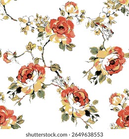 Beautiful and charming flower all-over abstract fashion design for textile factory