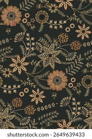 Beautiful and charming flower all-over abstract fashion design for textile factory