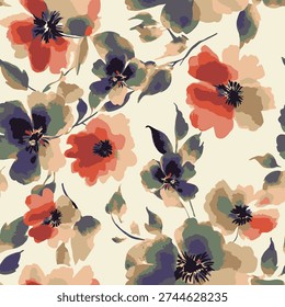 Beautiful and charming flower all-over abstract fashion design for textile factory