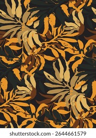 Beautiful and charming leaf all-over abstract fashion design for textile factory