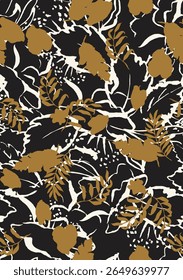 Beautiful and charming leaf all-over abstract fashion design for textile factory