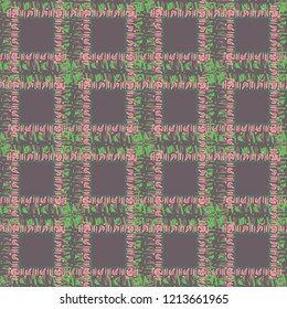 Beautiful charming magian abstract background multicolored geometric seamless pattern grid.