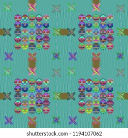 Beautiful charming magic abstract background vintage multicolor jeans tissue.