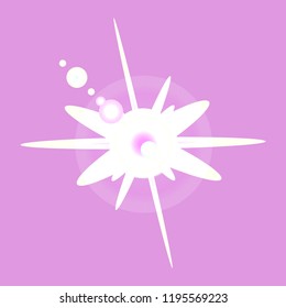 Beautiful charming magic abstract object glow splash motion.