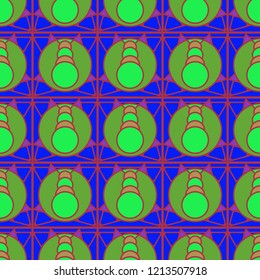 Beautiful charming magical abstract background multicolor geometric seamless pattern grid.