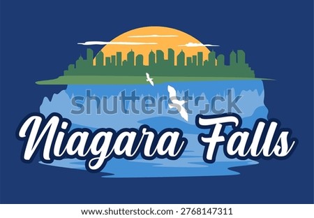 the beautiful and charming view of Niagara Falls
