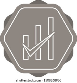 Beautiful Checked graph vector line icon