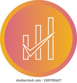 Beautiful Checked graph vector line icon